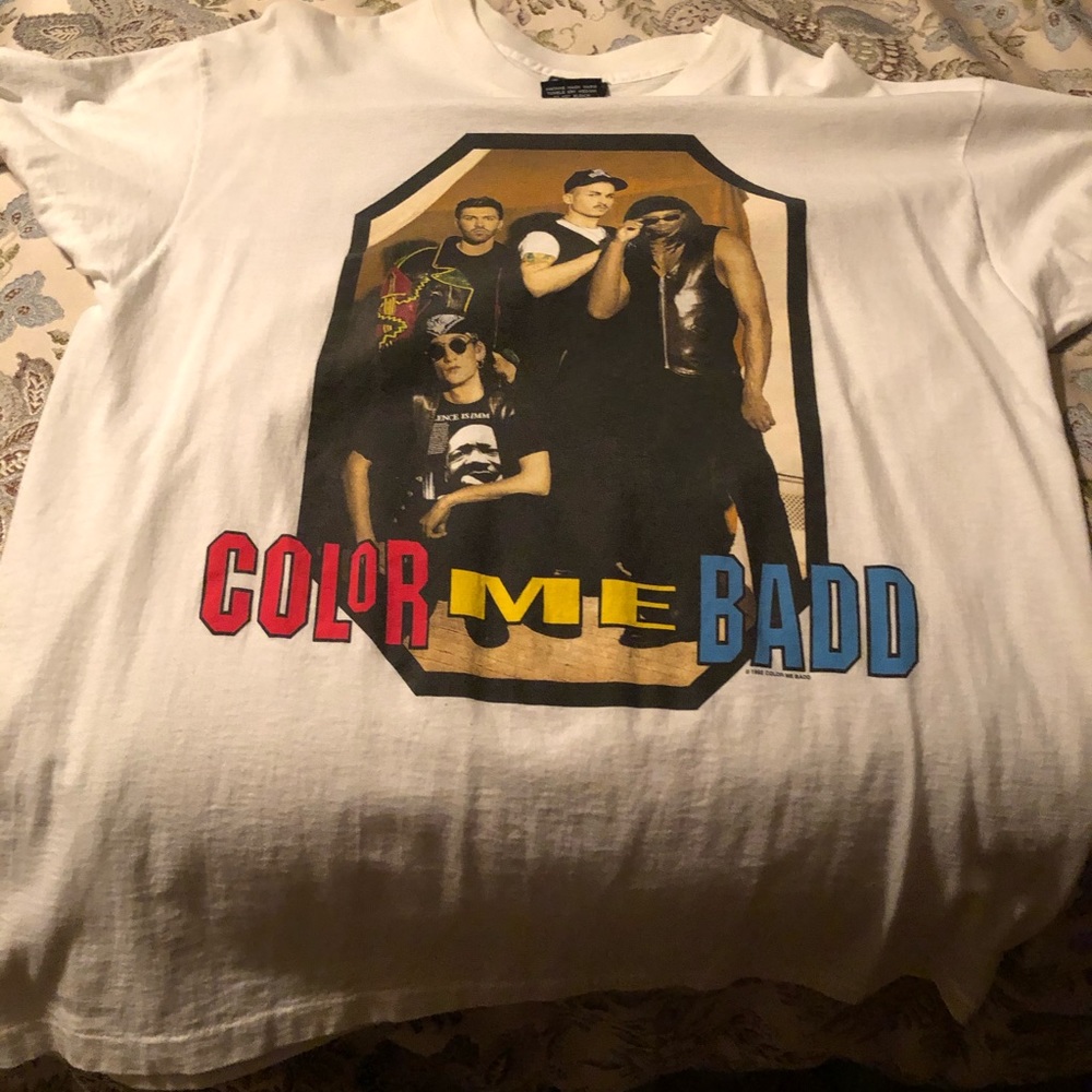 Giant Records Color me badd concert t shirt